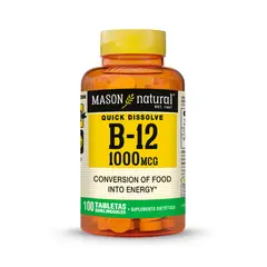 MASON NATURAL - Vitamina B12 1000 MCG - - 100 Tabletas
