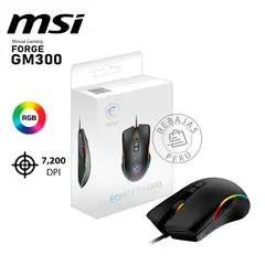 MSI - Mouse Gamer Forge GM300 RGB 6400DPI Óptico USB con 6 Botones