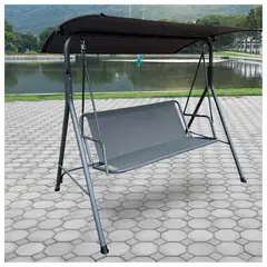 NOVAHUS - Columpio Terraza Textileno y Acero Gris