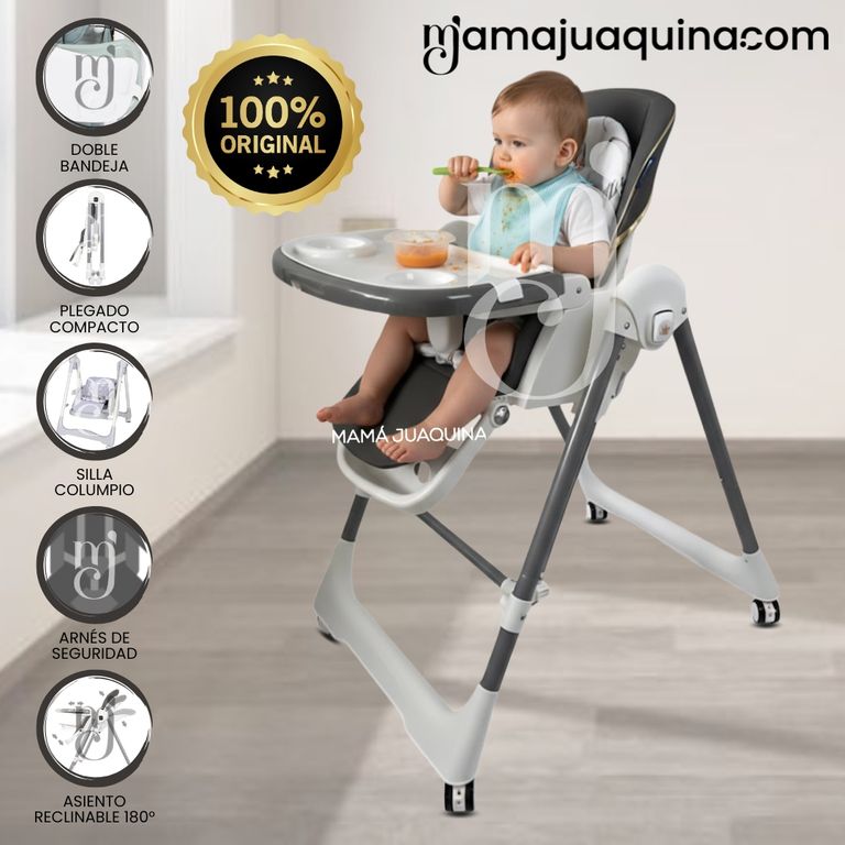 Silla de Comer Columpio 2 en 1 «KING» Edición Limitada Black