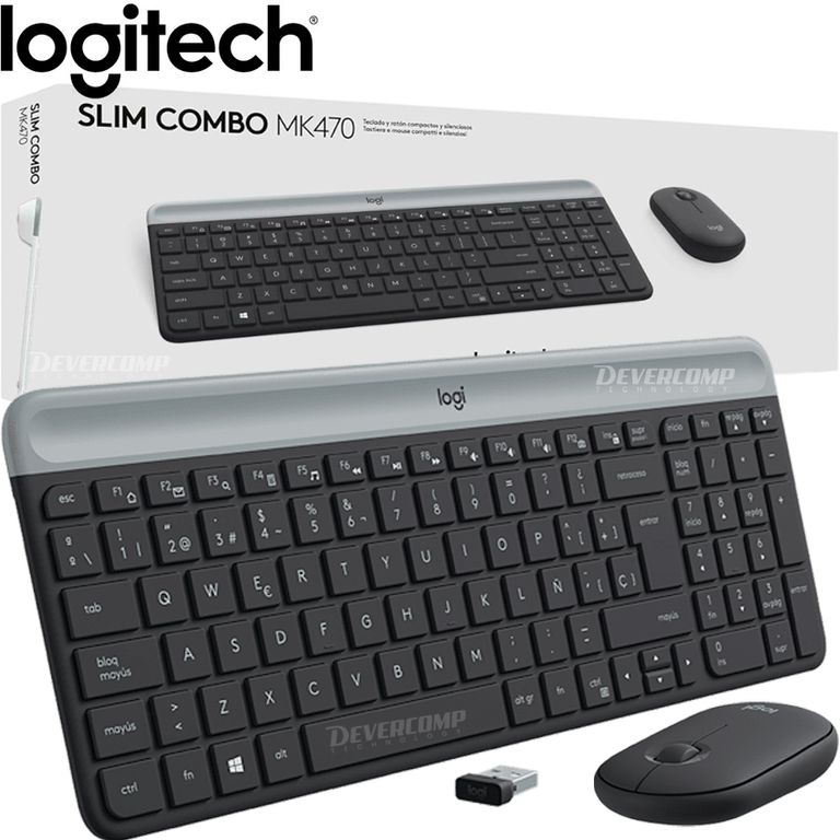 Teclado y mouse MK470 Slim USB Wireless