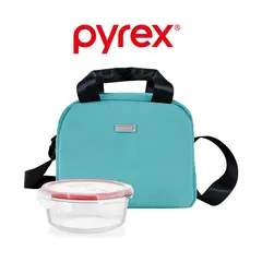 PYREX - Lonchera Térmica Ejecutiva Verde Menta con Taper Refractario Red 600 ml