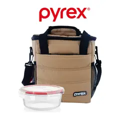 PYREX - Lonchera Térmica Tottem Marron Taper Refractario 600 ml