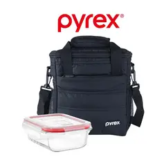 PYREX - Lonchera Térmica Tottem Negro Con Taper Refractario 650 ml