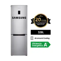 SAMSUNG - Refrigeradora 328LT All Around Cooling RB33J3230SAPE Plateado