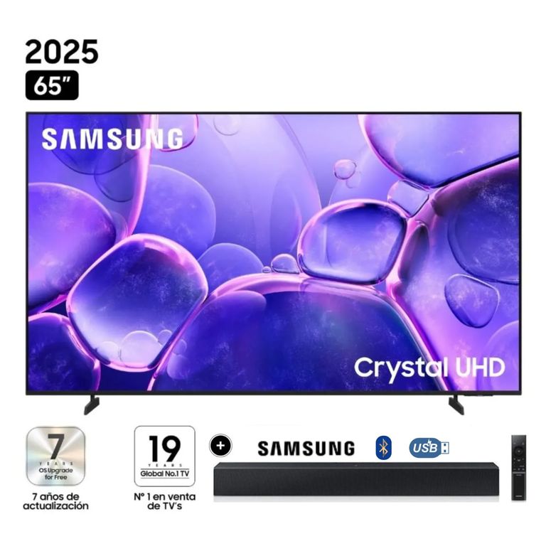 Televisor 65 UN65U8000F Crystal UHD Smart TV 2025 + Soundbar