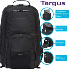 TARGUS - Mochila Groove 17 para Laptop y Accesorios (CVR617LP)
