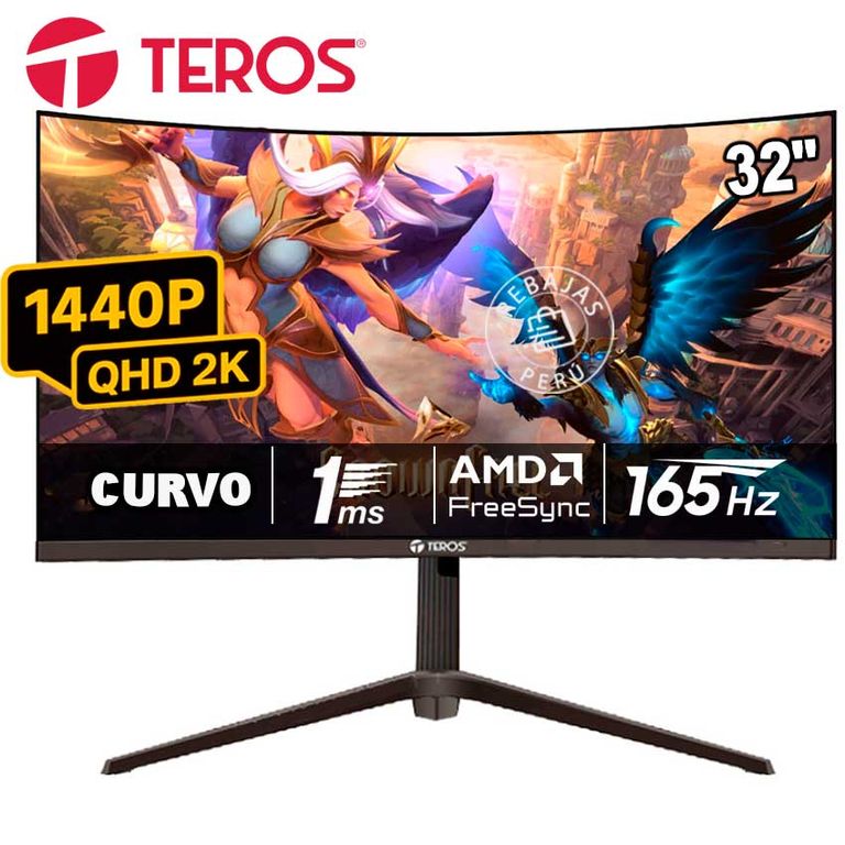 Monitor TE-3214G 315 Curvo 2K QHD 165Hz 1ms FreeSync