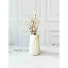 CONKRETE - Florero de Cemento Lineal + Flores Preservadas