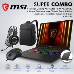MSI - LAPTOP GAMING VECTOR 16 HX AI A2XWIG CORE ULTRA 9-275HX MEMORIA 16GB DISCO 1TB