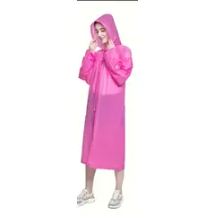GENERICO - PONCHO IMPERMEABLE PARA LLUVIA ROSADO