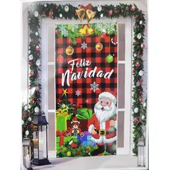 GENERICO - Funda de Puerta de Navidad cuadros