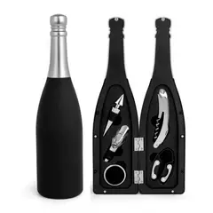 GENERICO - Set para botellas de vino - 5 accesorios Color Gris