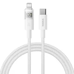 BASEUS - Cable C a C- Carga Rápida 100W Transparente - 1 Metro - Blanco
