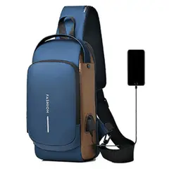 GENERICO - Pechera Morral Antirrobo Fashion Con Candado y Usb Urbano Deportivo