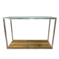 BASEMENT HOME - Consola Studio Acero Inoxidable