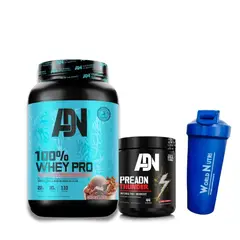 ADN - 100% WHEY PRO 1,1 KG COOKIES + PRE -ADN THUNDER 352 GR FRUIT PUNCH