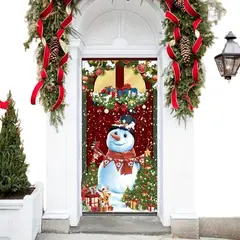 GENERICO - Funda de Puerta de Navidad muñeco de nieve