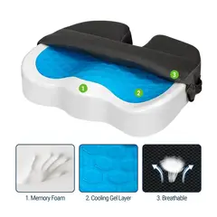 GOLDSUN - COJÍN DE ASIENTO ORTOPEDICA VISCOELASTICA GEL TECH