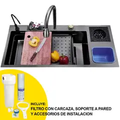 FRITECSA - Lavadero Multifuncional Extra Largo con Filtro y Carcaza - 114x46x23