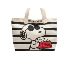 SNOOPY - Cartera Bolso Chill Minimalista de Lona - Casual y Moderno