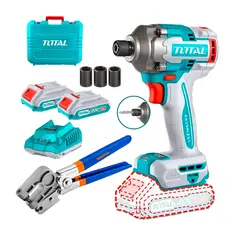 TOTAL TOOLS - Atornillador De Impacto Brushles + Crimpeadora Drywall 11