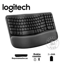 LOGITECH - Teclado Ergonómico Wave Keys Inalámbrico BTBolt Graphite