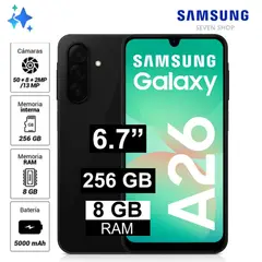 SAMSUNG - Galaxy A26 5G 256GB + 8GB RAM - NEGRO