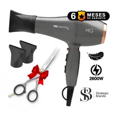 MQ PROFESIONAL - SECADORA PROFESIONAL PRO DIGITAL 2600W + TIJERA MICRODENTADA 6 PULG