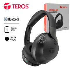 TEROS - Auriculares Inalámbricos TE-8033N ANC Bluetooth 5.3 Negro