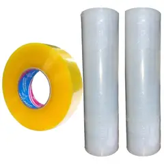 GENERICO - Cinta Embalaje de 400 Metros Y Strecth Fill 20 PuLG Por 4 Kg