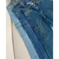 JHAN HIDS - Pantalòn Cargo Denim Vania