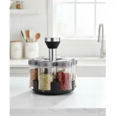 GENERICO - Set de Condimentero Giratorio 6 Piezas – Elegancia y Practicidad