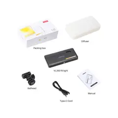 ULANZI - Luz Led VL200 bicolor portátil negro