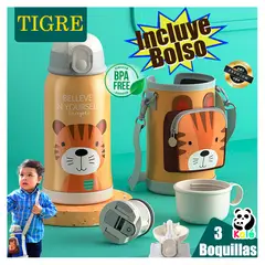 KALE - Termo Tomatodo con Bolso de Acero Inoxidable para niños