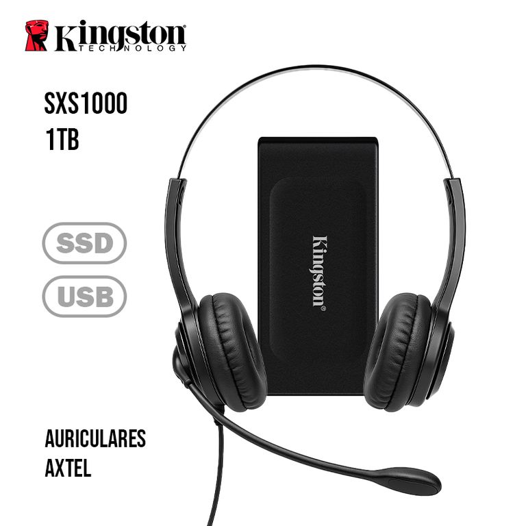 Disco Solido Externo Xs1000 De 1tb Negro + Auriculares