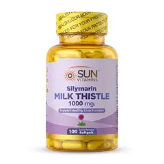 SUN - Milk Thistle 1000 mg: Suplemento Alimenticio para la Salud Hepática (100 Capsulas)