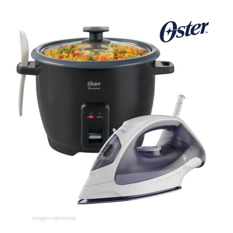 COMBO Olla Arrocera 1.8 Litros + Plancha Liviana a Vapor
