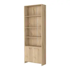FMFURNITURE - Biblioteca 2 Puertas 5 Repisas Fm-016C - Cafe Claro