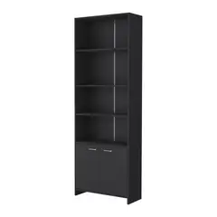 FMFURNITURE - Biblioteca 2 Puertas 5 Repisas Fm-016N - Negro