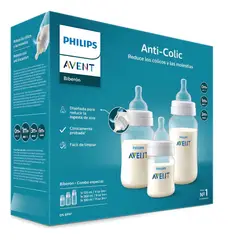PHILIPS AVENT - Set De Regalo Avent Anticolico Recien Nacido De 3 Biberones