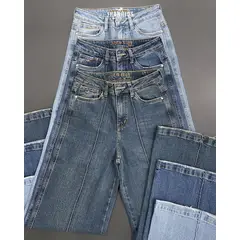 JHAN HIDS - Wide Leg Pant Denim Lindsey