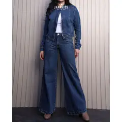 JHAN HIDS - Wide Leg Pant Denim Lindsey