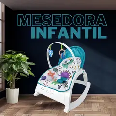 SM - SILLA MECEDORA VIBRADORA MUSICAL GRANDE TURQUESA