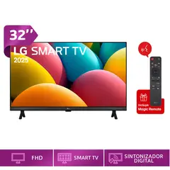 LG - Televisor 32 LED Smart TV WebOS HD con ThinQ AI 32LR600BPSC + Magic Remote
