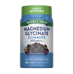 GENERICO - Magnesio Glicinato 200 mg 60 gomitas Nature's Truth