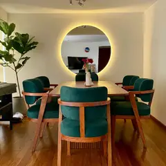 LUMINAR BRILLO & LUZ - Espejo circular de 120cm de diámetro con luces led color cálido