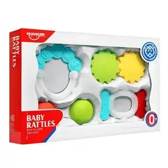 HUANGER - Juguete de sonajero de 4 piezas divertido para tu bebé