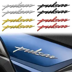 GENERICO - LOGO PULSAR 3D PLATEADO PARA MOTOCICLETA