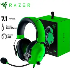 RAZER - Audífono Gaming BlackShark V2 X 7.1 Surround Green 3.5mm PC